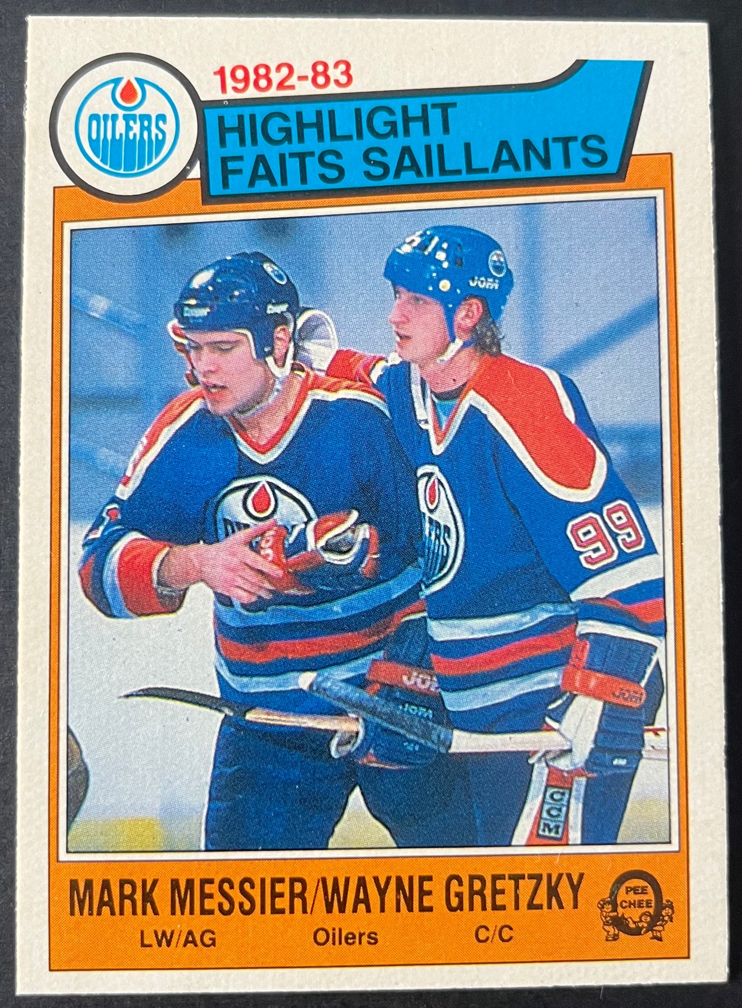1983 O-Pee-Chee #23 82-83 Highlight Messier/Gretzky
