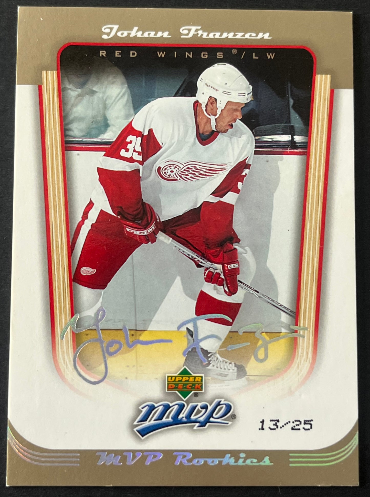 2005-06 UDC MVP Hockey Silver Script serial 13/25 #421 Johan Franzen