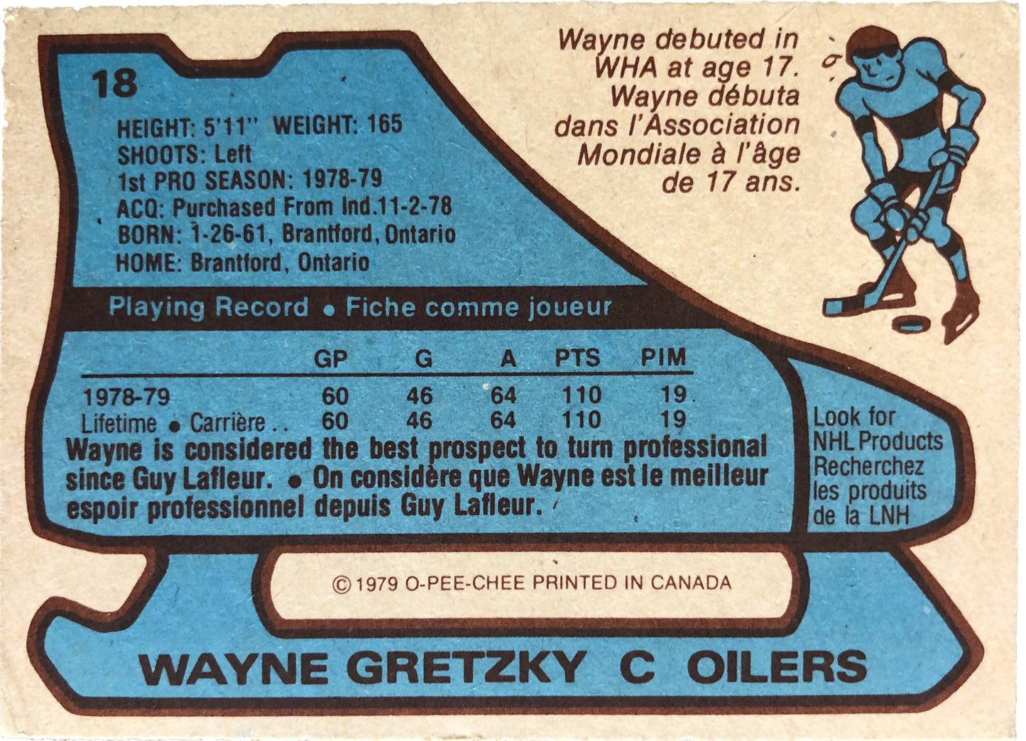 1979 OPC #18 Wayne Gretzky rookie card with NFT - KSA 4