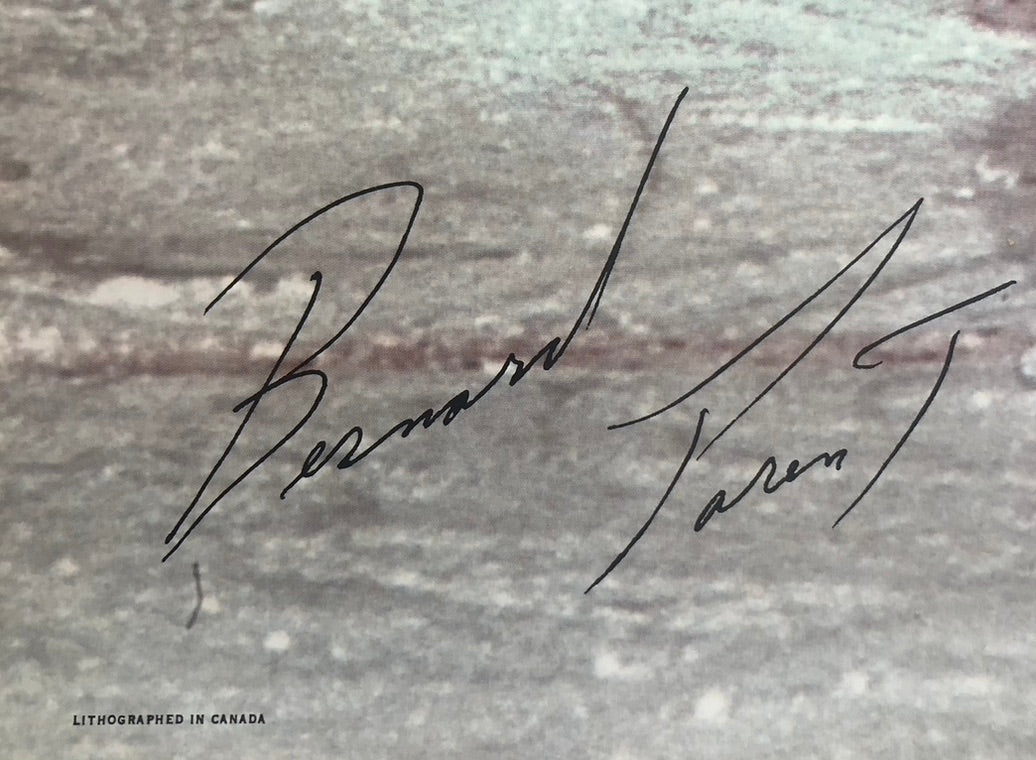 1971 Lithographed in Canada Bernie Parent poster