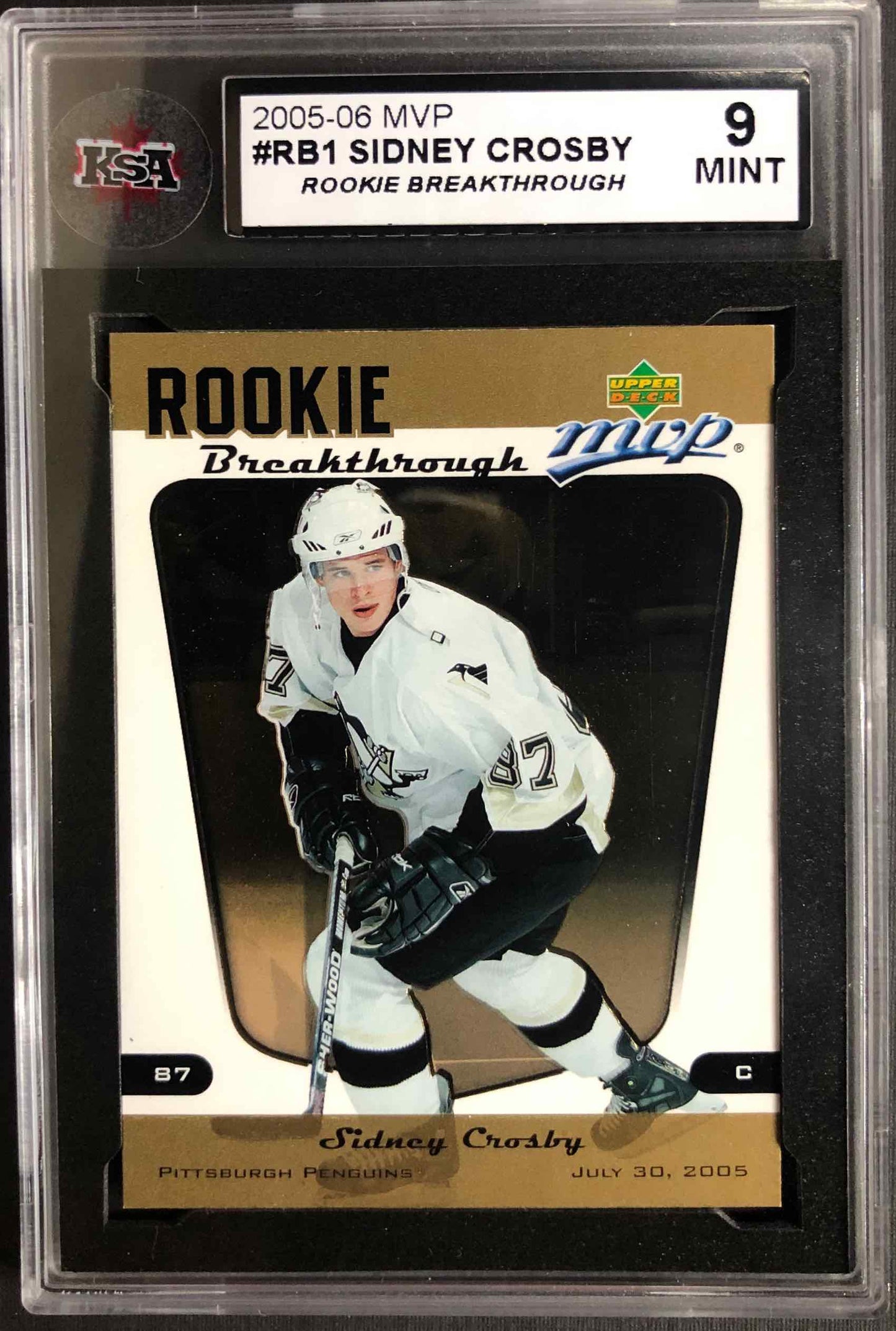 2005 UDC MVP Rookie Breakthrough #RB1 Sidney Crosby