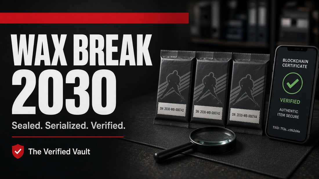 Wax Break 2030 sealed card packs with tamper-proof serial labels
