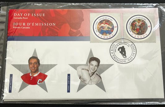 Canada Post - January 18, 2001 NHL All-Stars, Day of Issue 6 stamps