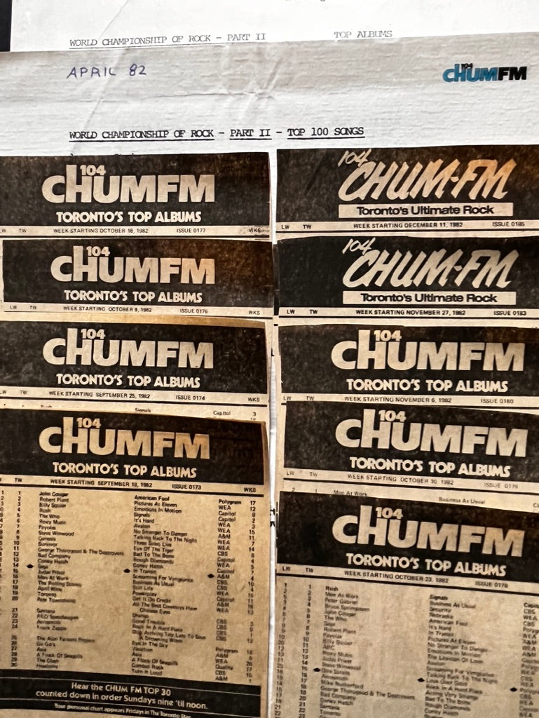 104 CHUM FM - 1982 Album Charts