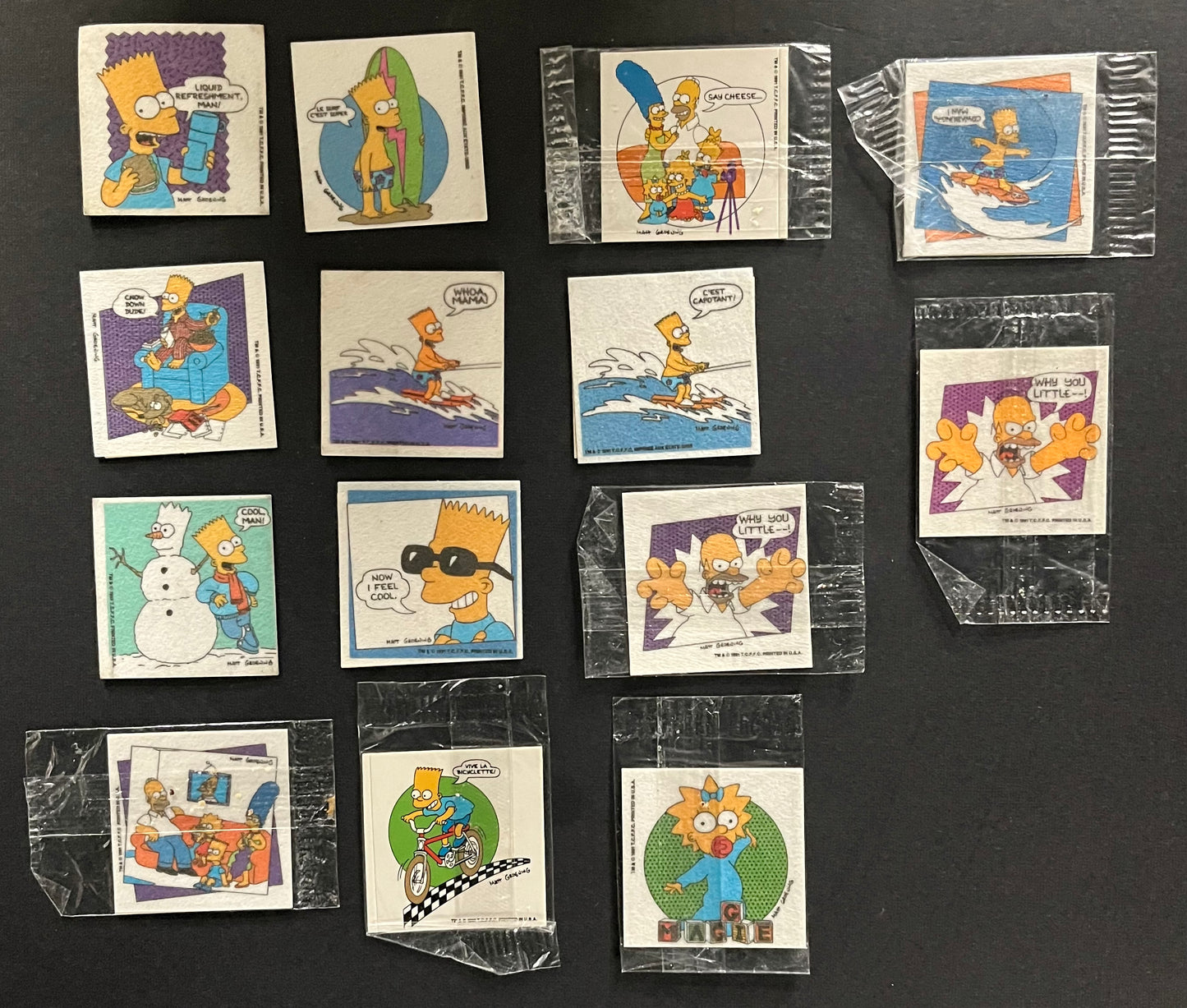 1991 Simpsons - Hostess Chips stickers and iron ons