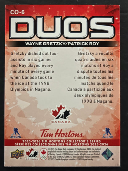 2025-2026 UDC Tim Hortons Collector's Series - Team Canada Duos CO-6