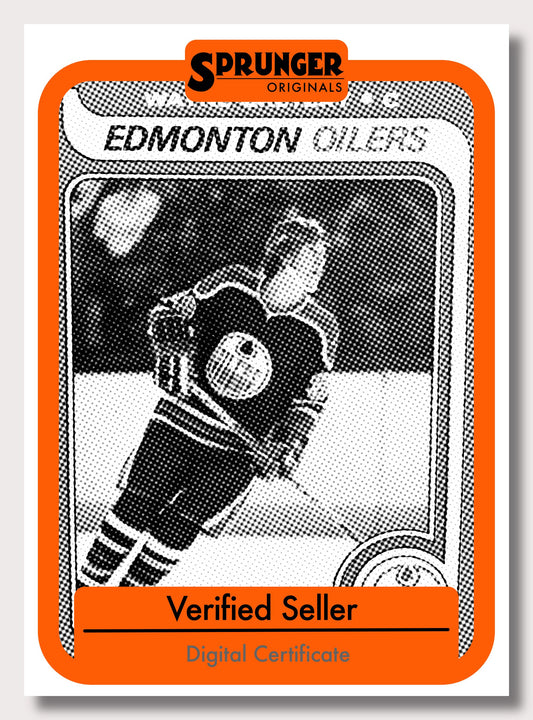 Seller Verification Certificate - Gretzky rookie card