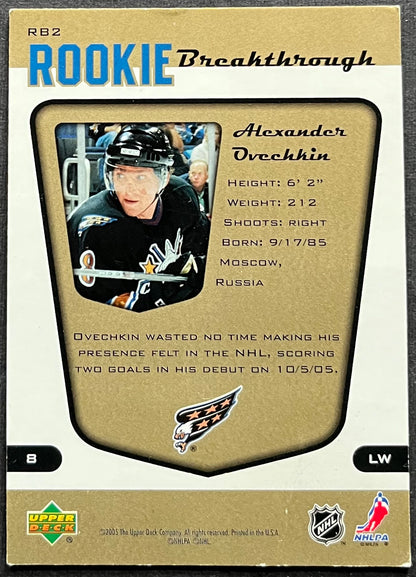 2005 UDC RB2 Alexander Ovechkin Rookie Breakthrough MVP (raw)