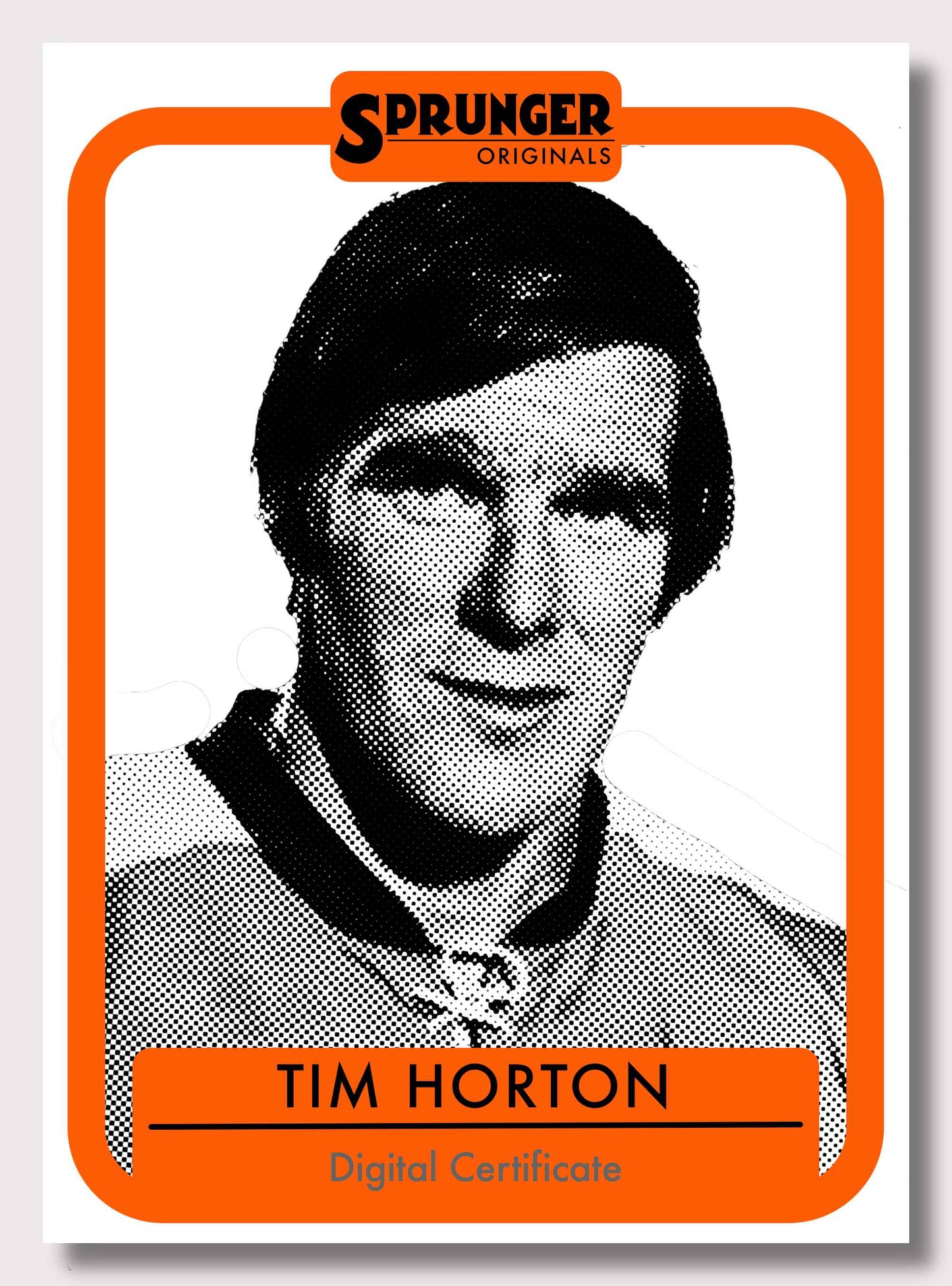 Tim Horton Hockey Card - Digital Twin