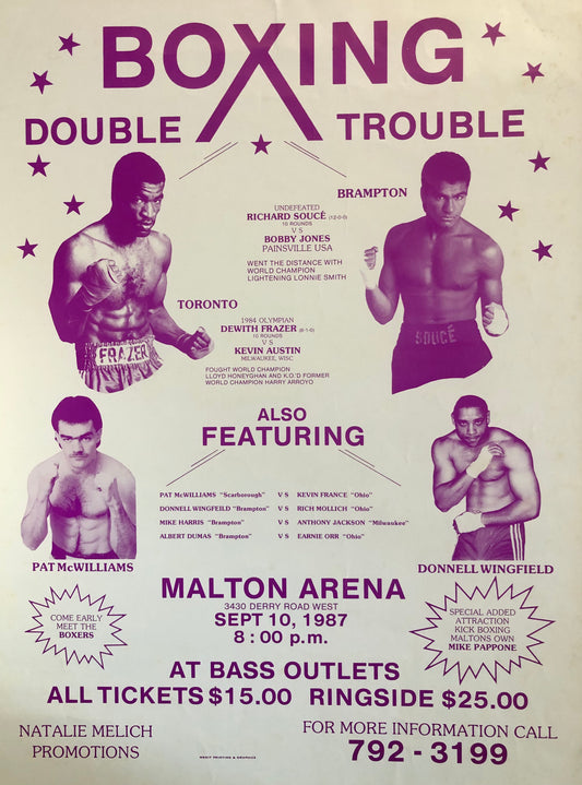 Boxing event poster - "Double Trouble"