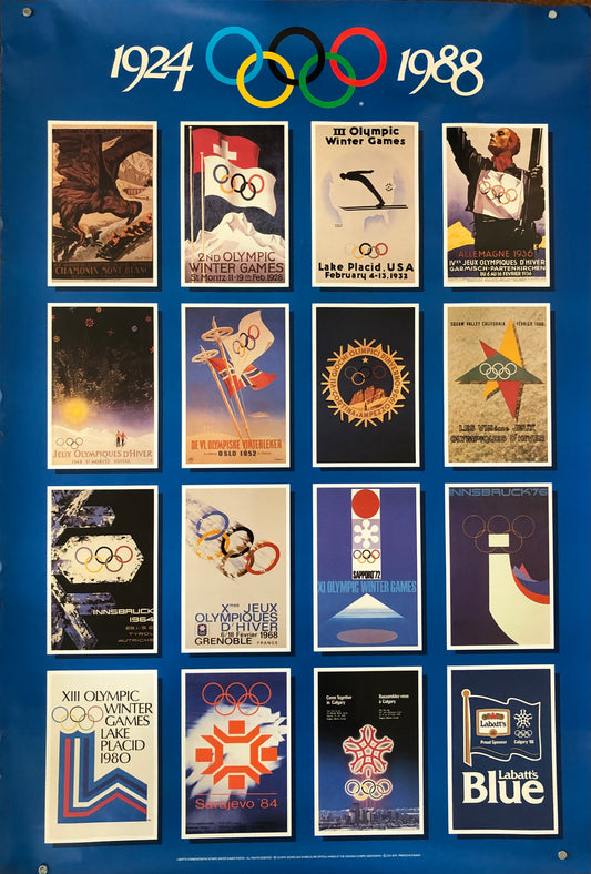 Labatt's Commemorative Winter Games poster 1924 - 1988