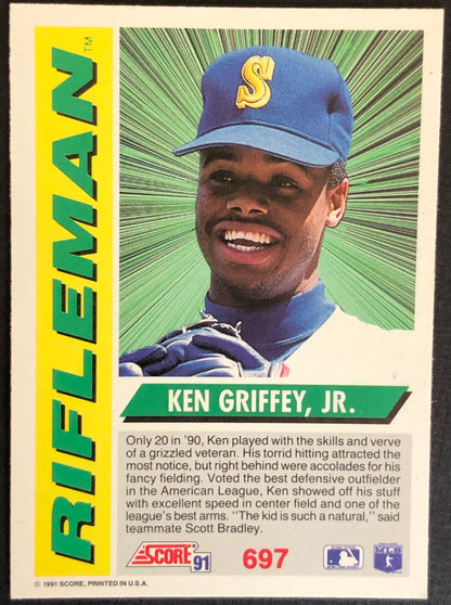 1991 Score #697 Ken Griffey Jr. - Riffleman with KSA NFT