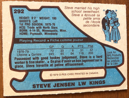 1979 OPC #292 Steve Jensen