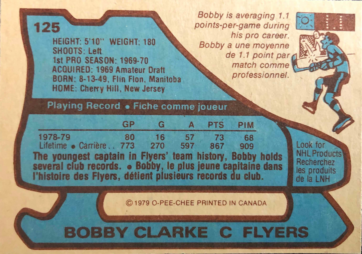 1979 OPC #125 Bobby Clarke