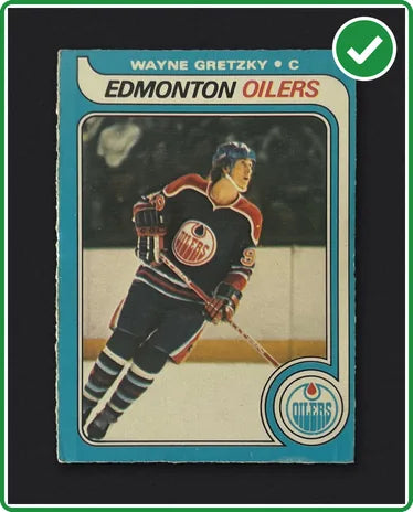 Good photo: the card lies flat on a plain, dark, matte surface in even light with all four edges showing.